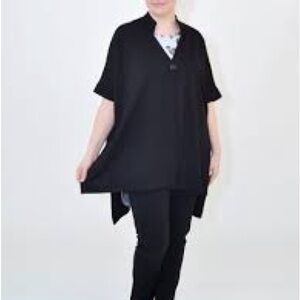 bryn Walker Charlu Jacket black one button cardigan black
